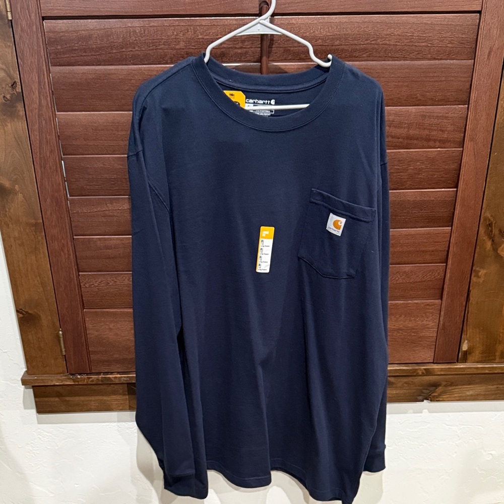 Carhartt Men's Dark Blue Long Sleeve Tee